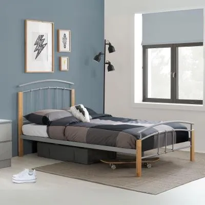 Tetras Metal Bed Frame - Beech image