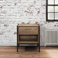 Urban Bedside Cabinet 1 Drawer - Rustic