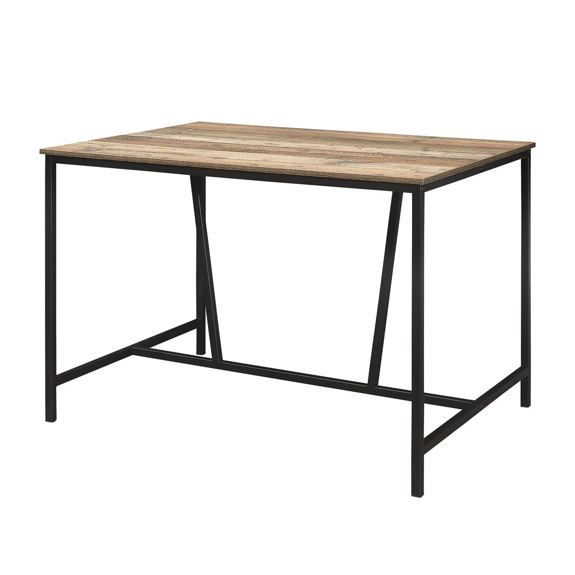 Urban Dining Set with 2 Benches - Rustic, Wood