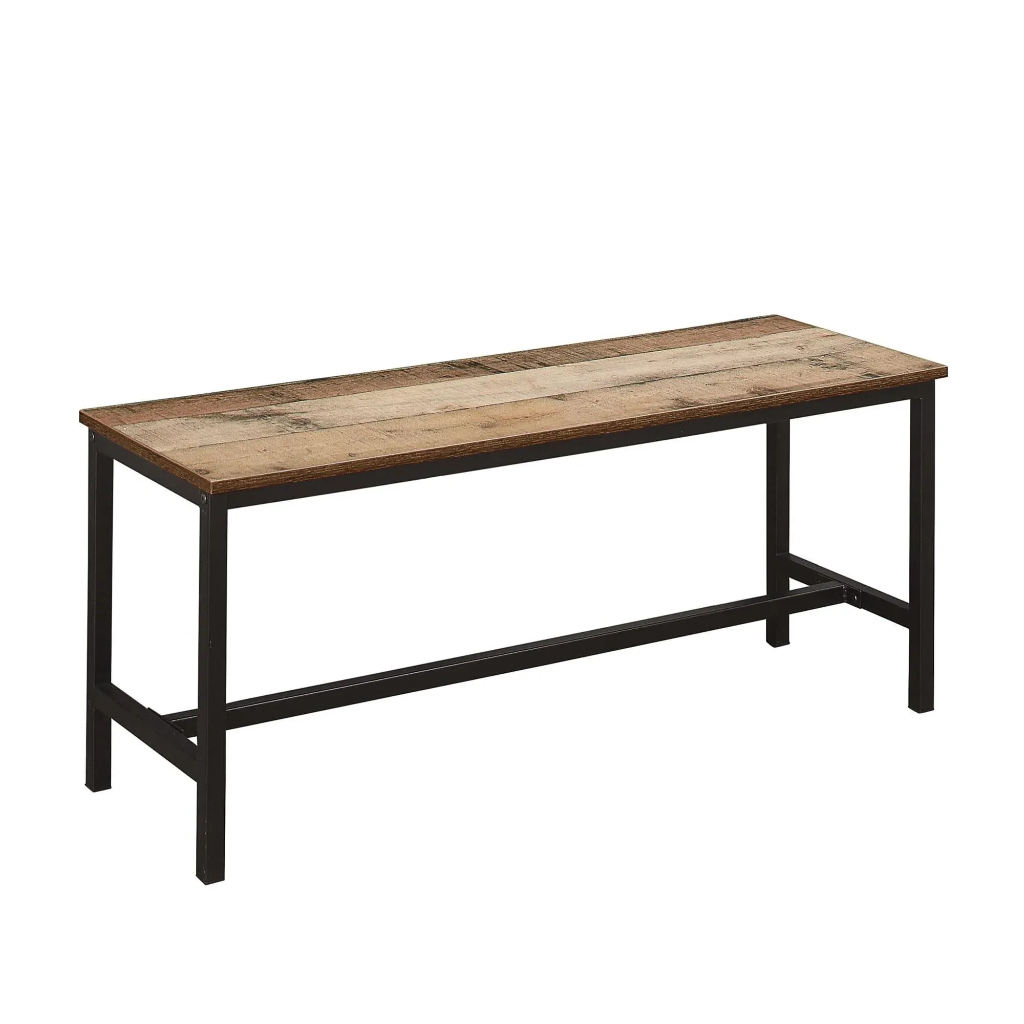 Urban Dining Set with 2 Benches - Rustic, Wood