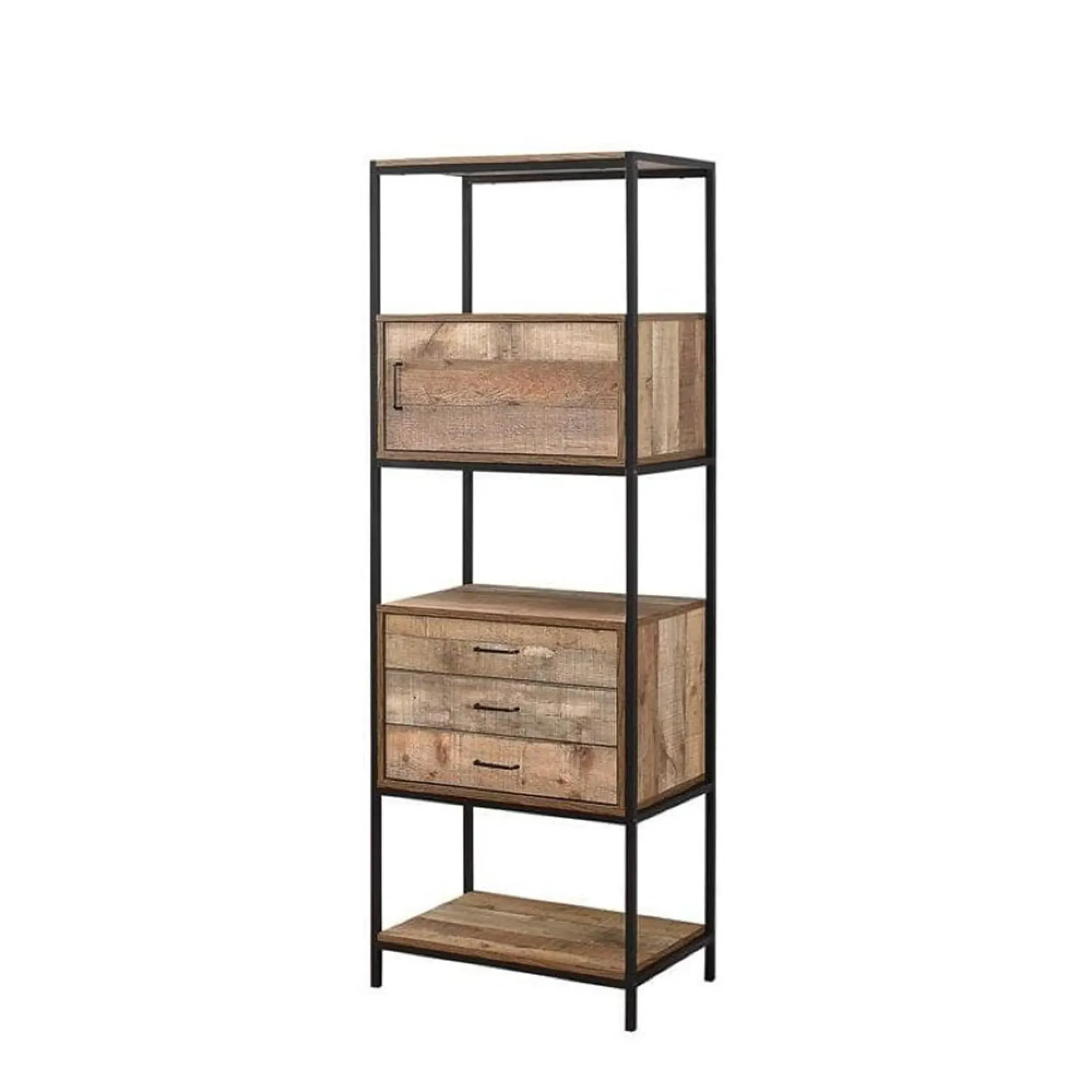 Urban Shelving Unit with Storage - Rustic