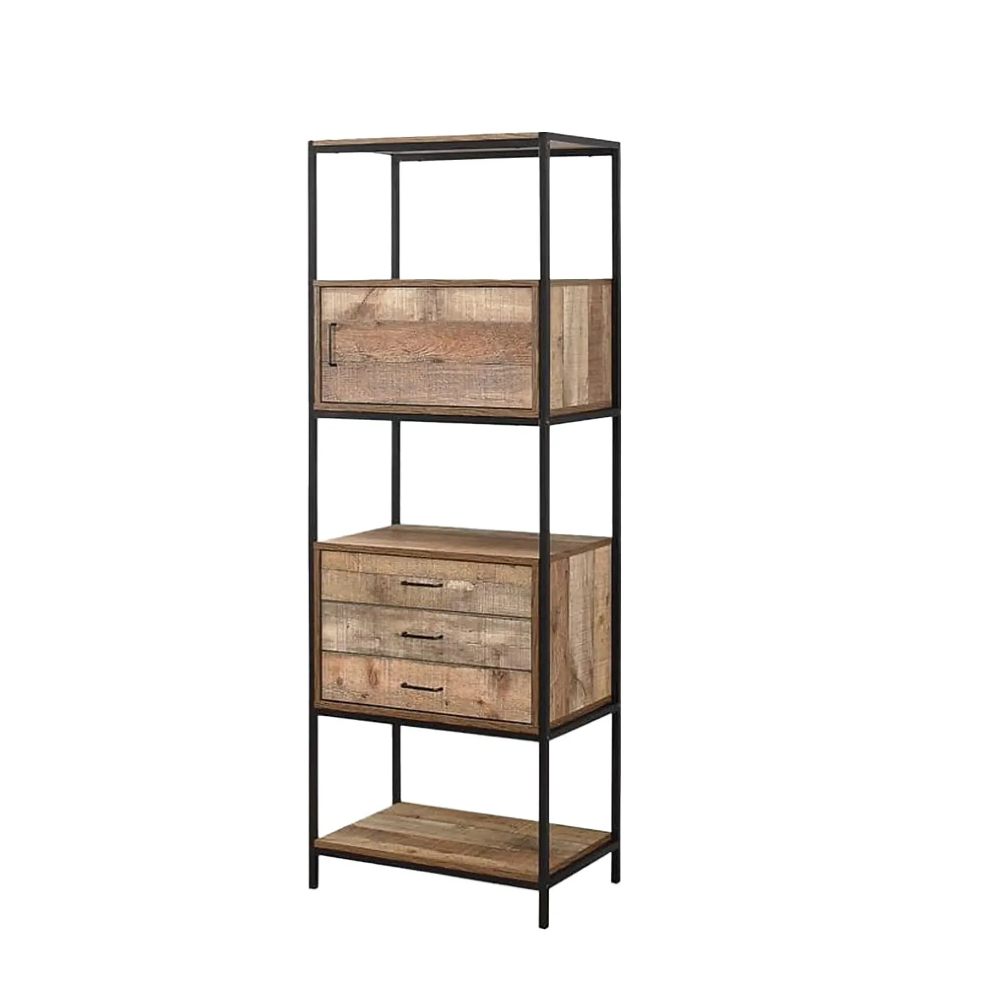 Urban Shelving Unit with Storage - Rustic