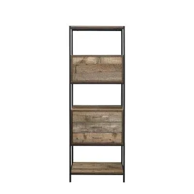 Urban Shelving Unit with Storage - Rustic image
