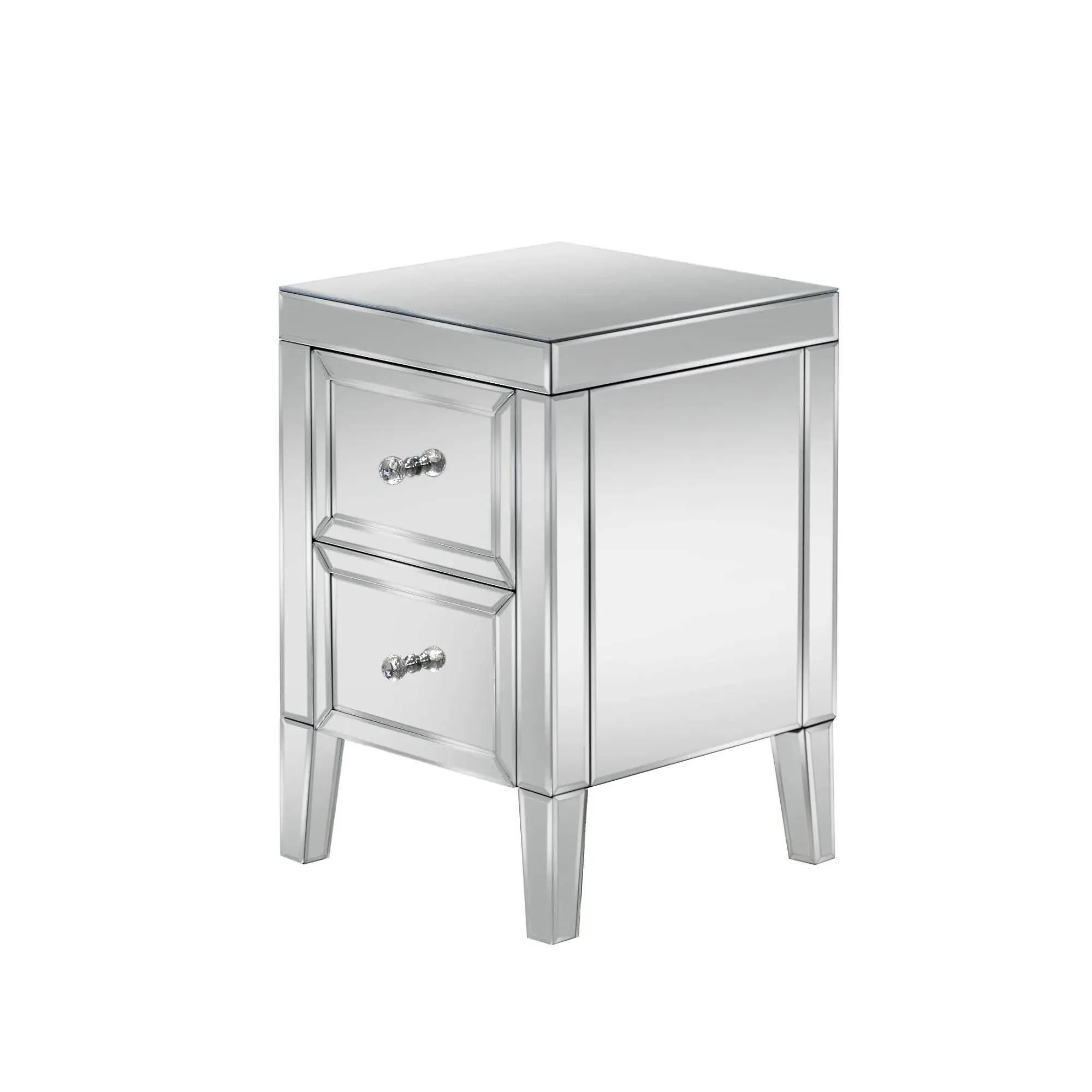 Valencia 2 Drawer Bedside Cabinet - Mirrored