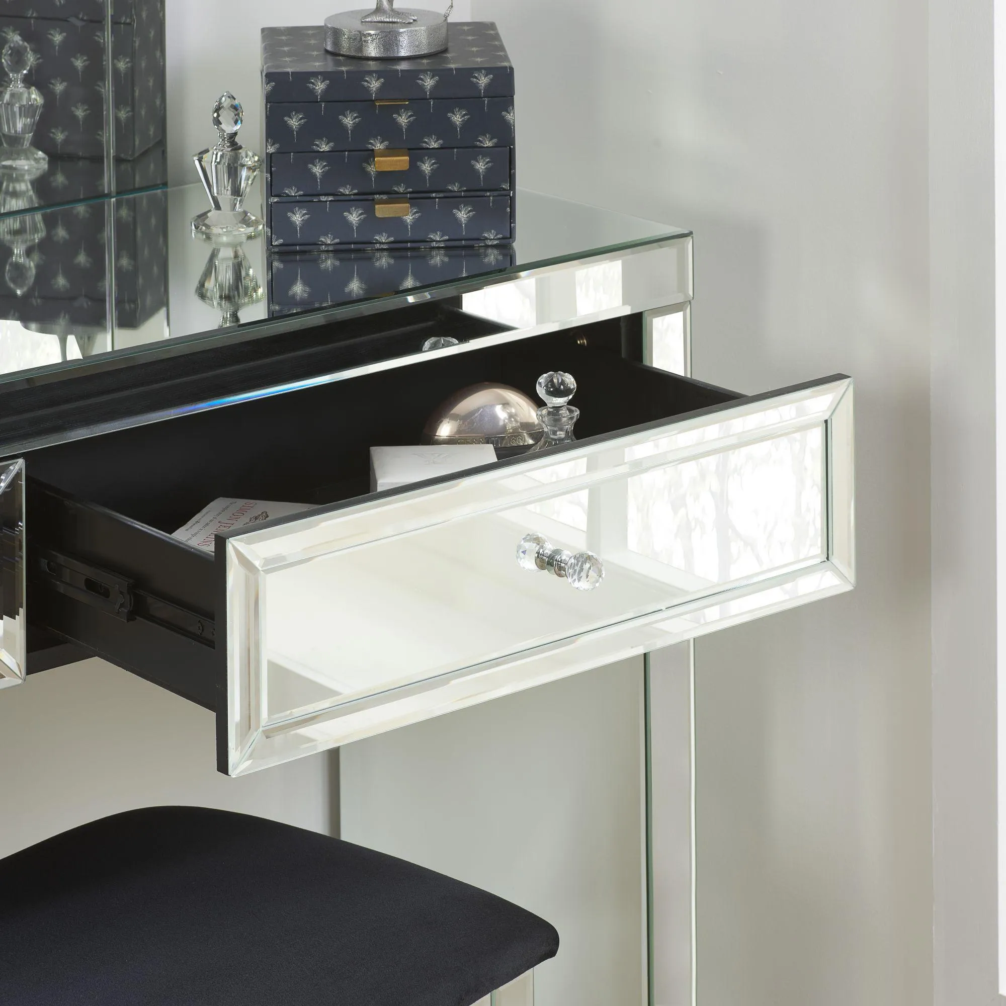 Valencia 2 Drawer Console Table - Mirrored