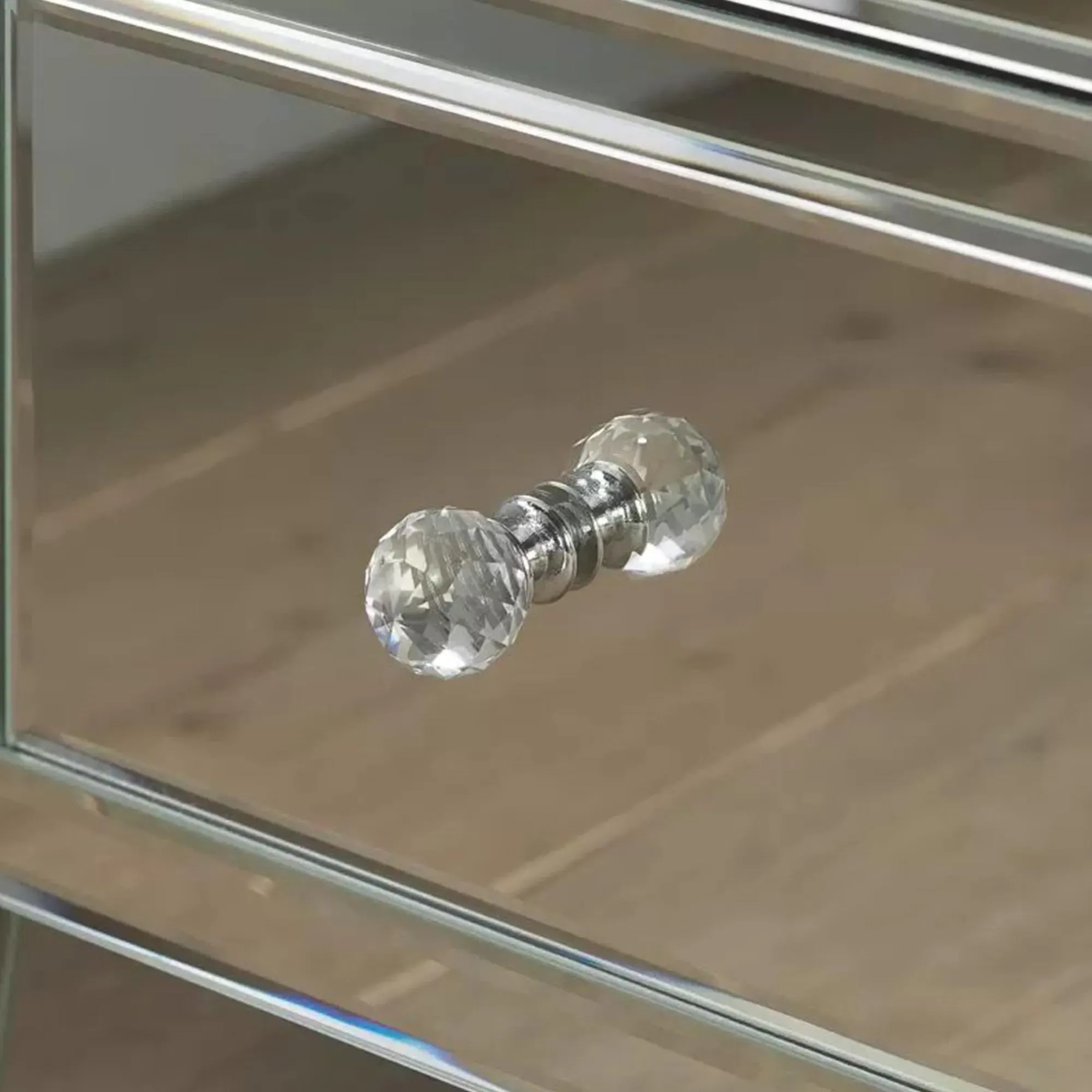 Valencia 3 Drawer Bedside Cabinet - Mirrored