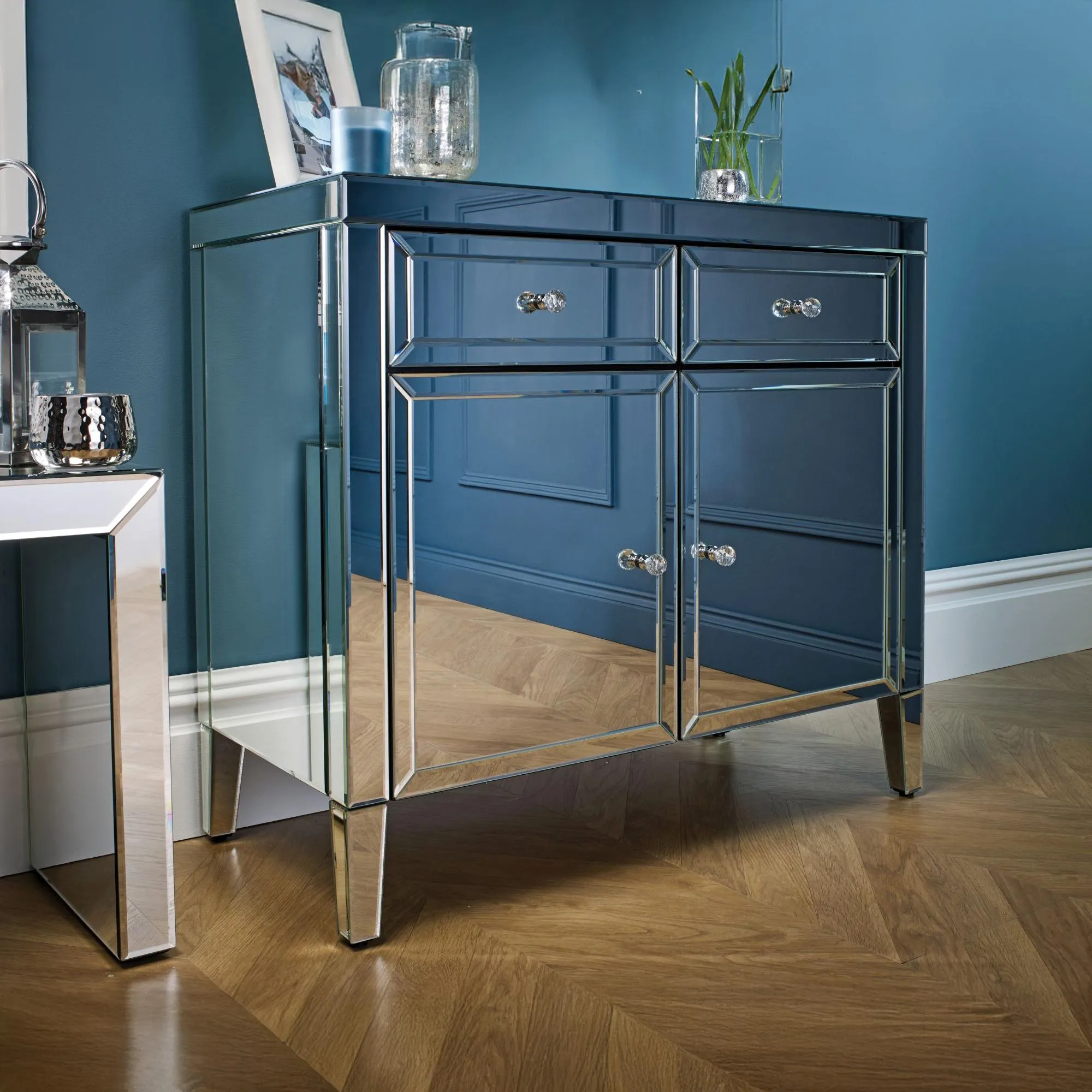 Valencia 90cm Sideboard - Mirrored