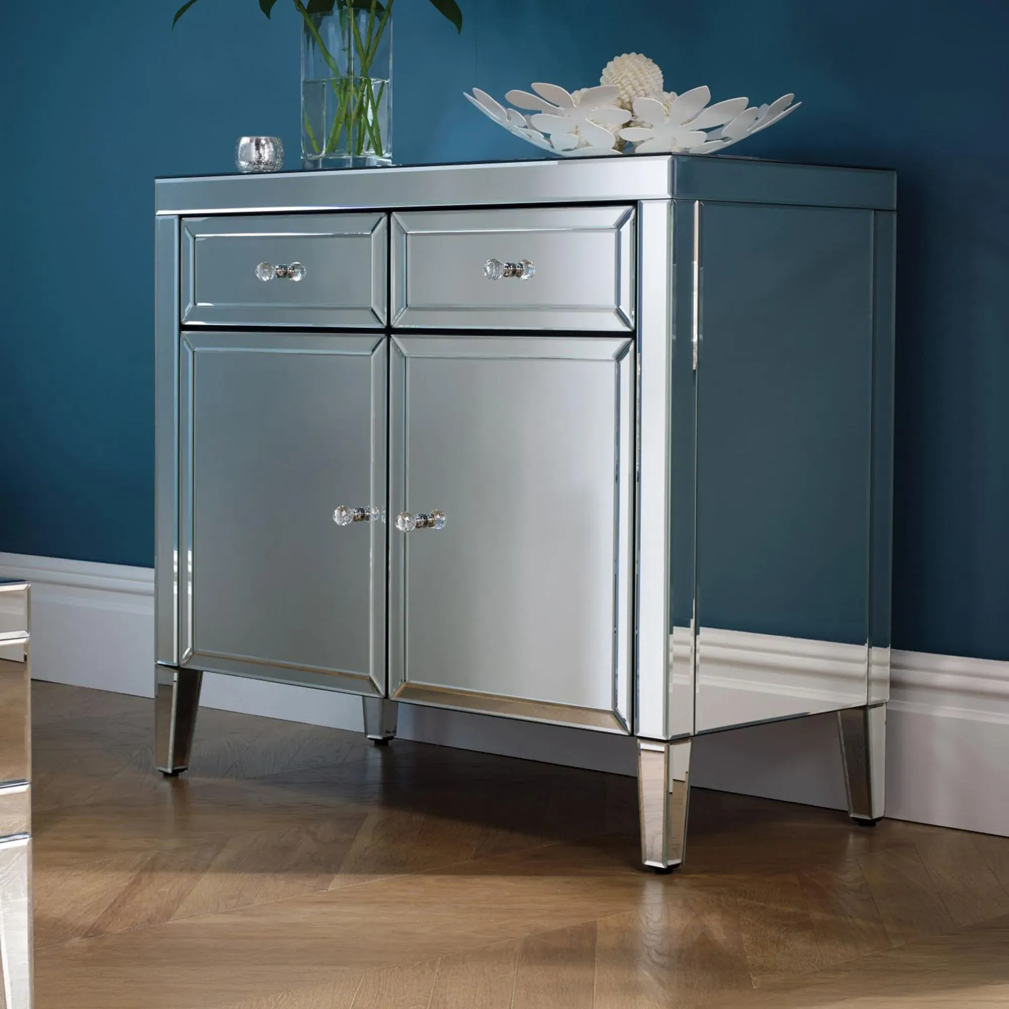 Valencia 90cm Sideboard - Mirrored