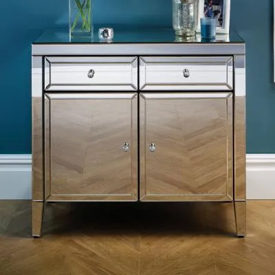 Valencia 90cm Sideboard - Mirrored image