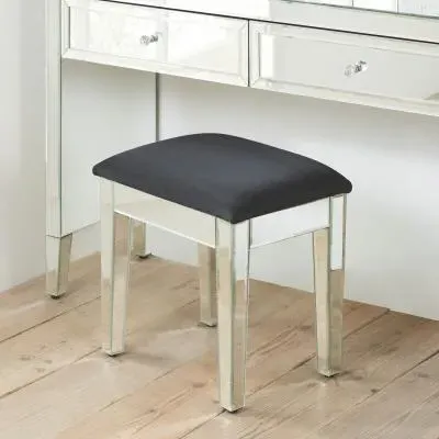 Valencia Padded Dressing Stool - Mirrored image