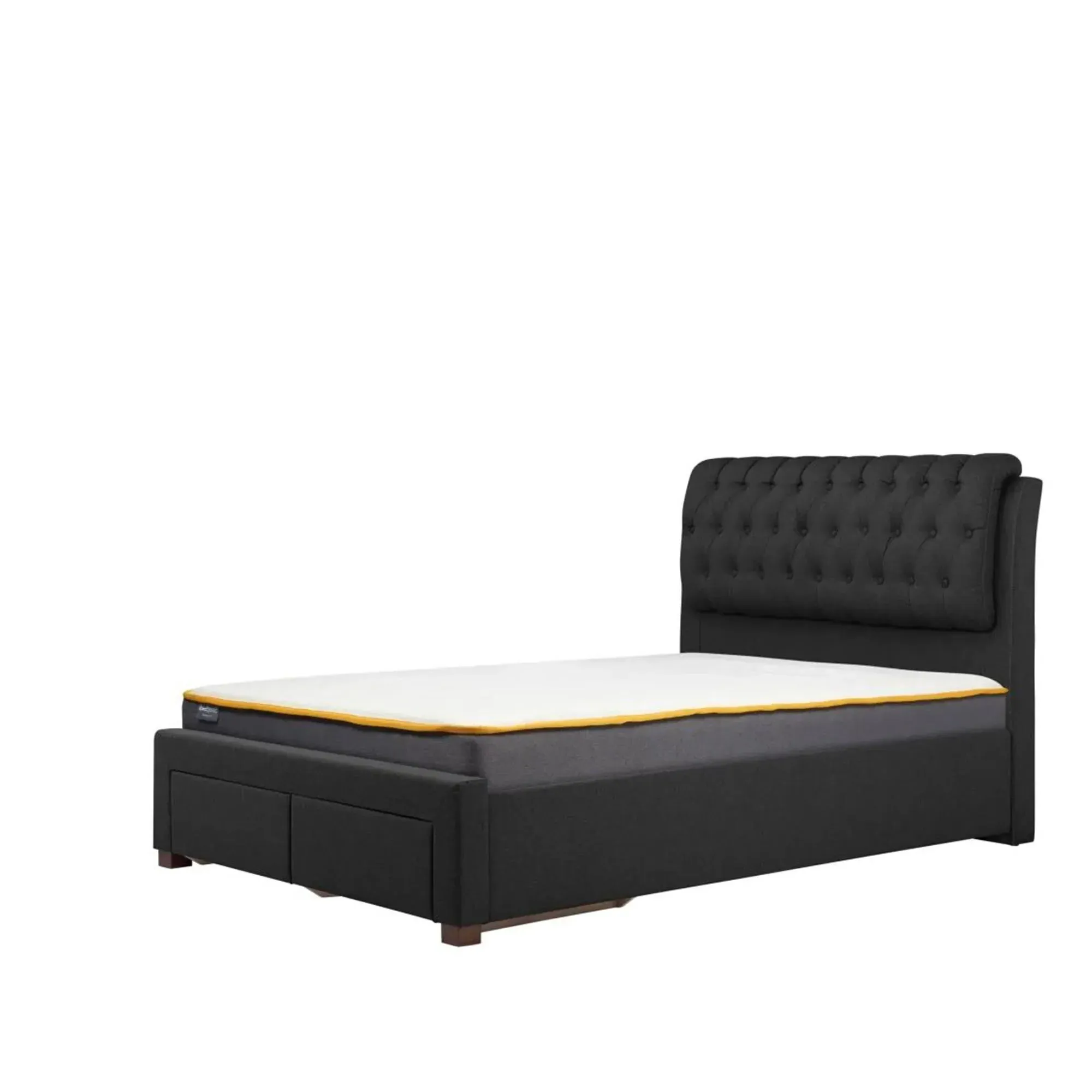 Valentino Fabric Bed - Charcoal