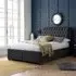 Valentino Fabric Bed - Charcoal