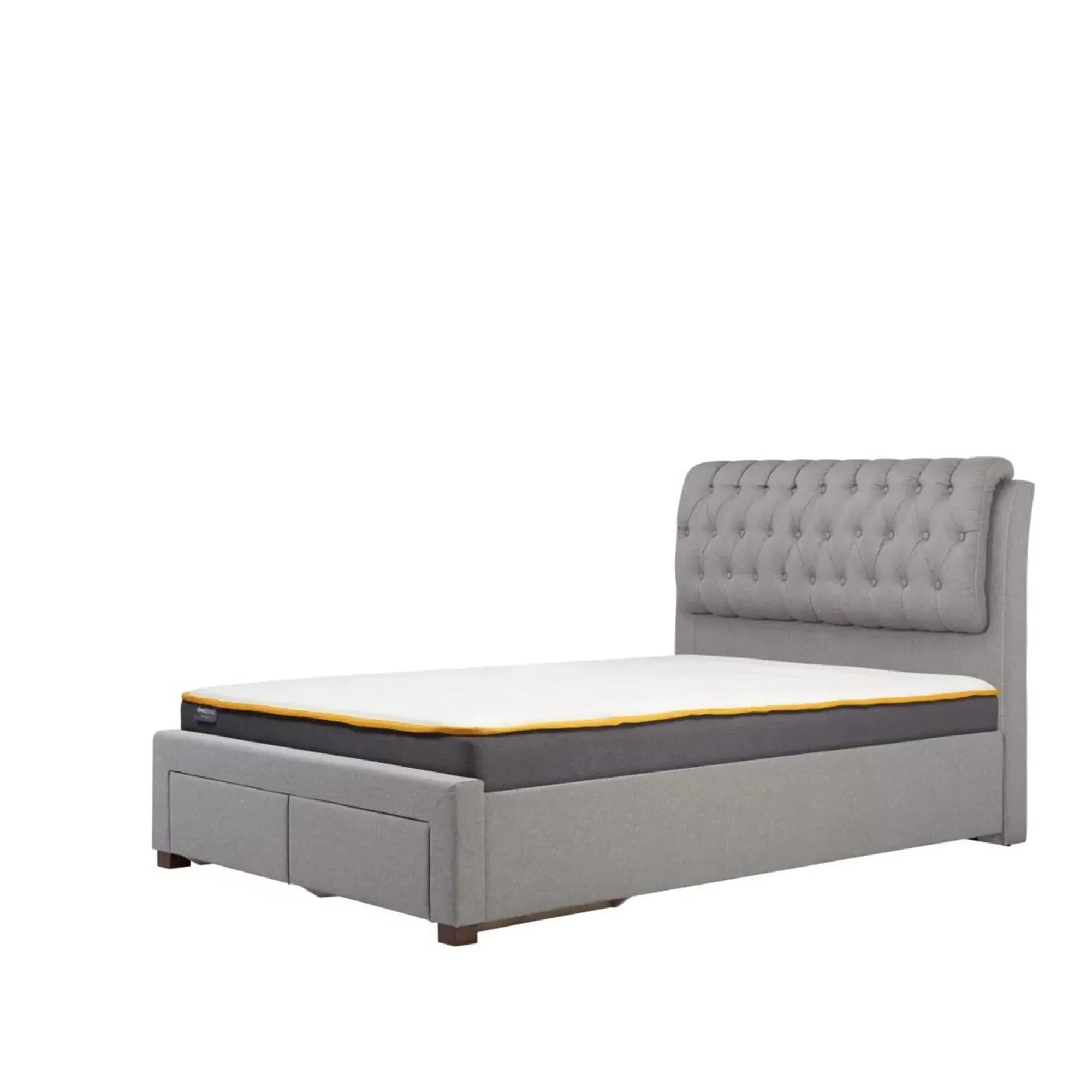 Valentino Fabric Bed - Grey