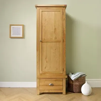 Woburn 1 Door Wardrobe - Rustic, Oak