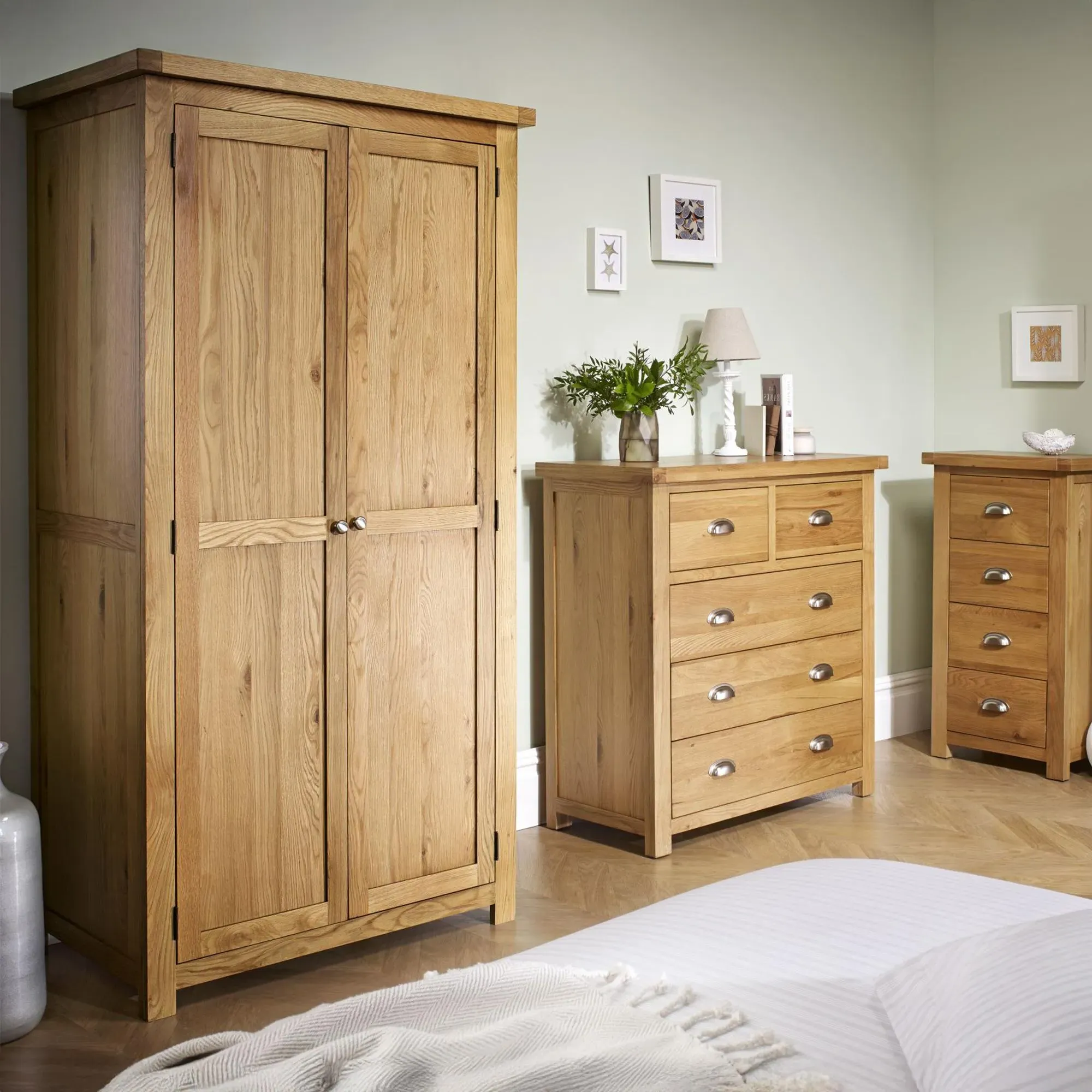 Woburn 2 Door Wardrobe - Rustic, Oak