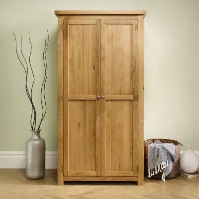 Woburn 2 Door Wardrobe - Rustic, Oak image