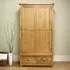 Woburn 2 Door Wardrobe with Drawers - Rustic, Oak