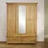 Woburn 3 Door Mirror Wardrobe - Rustic Oak