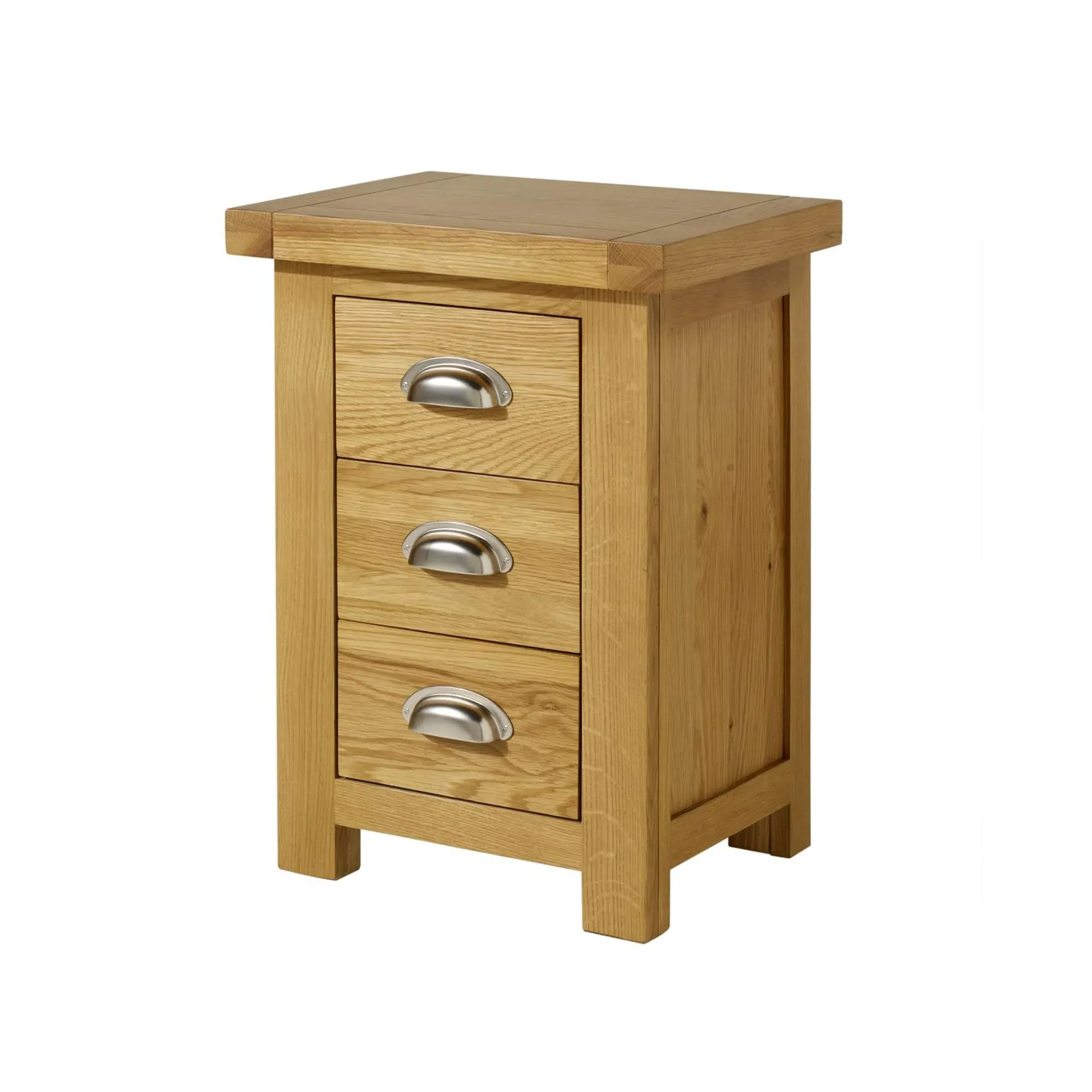 Woburn 3 Drawer Bedside Cabinet - Rustic Oak