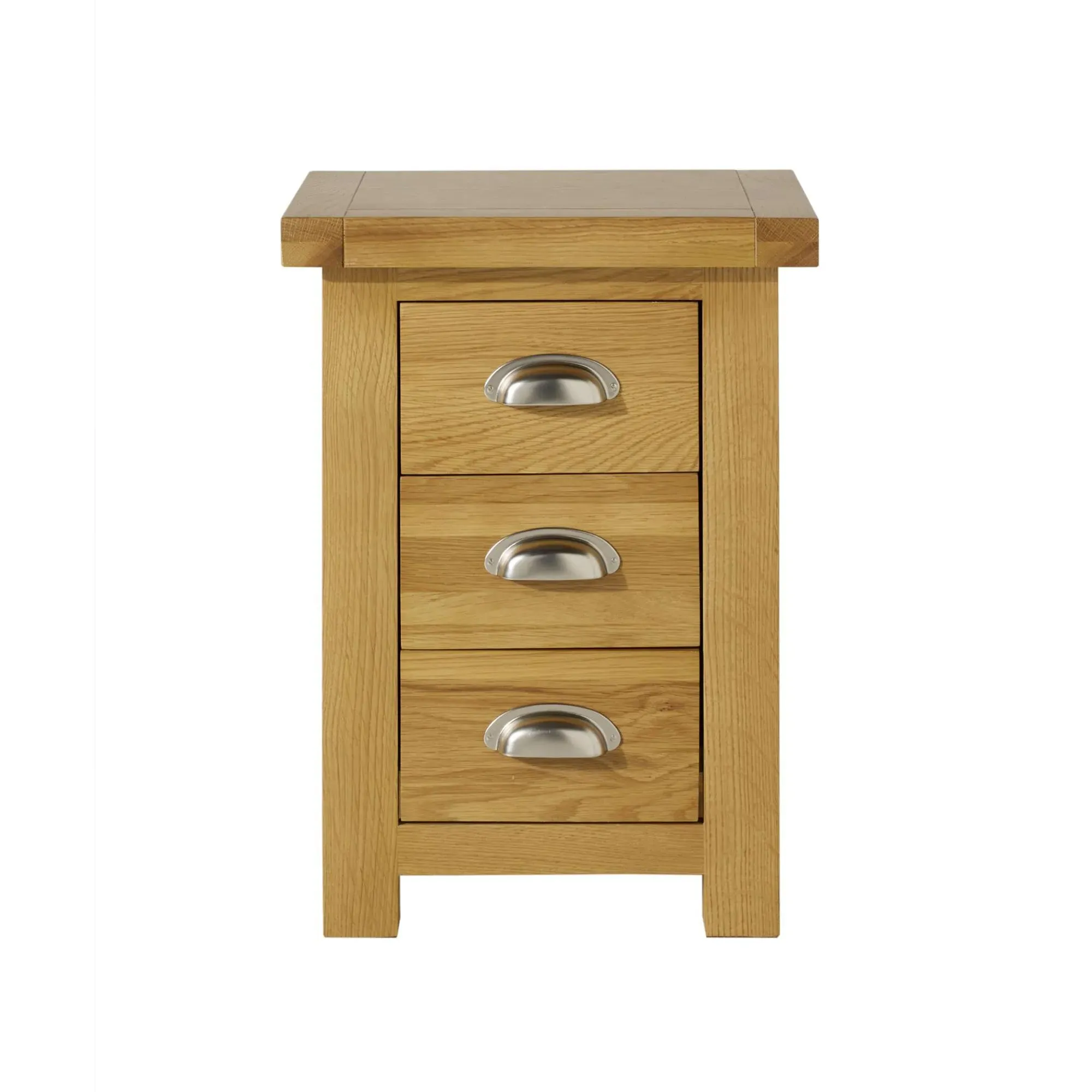 Woburn 3 Drawer Bedside Cabinet - Rustic Oak