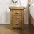 Woburn 3 Drawer Bedside Cabinet - Rustic Oak