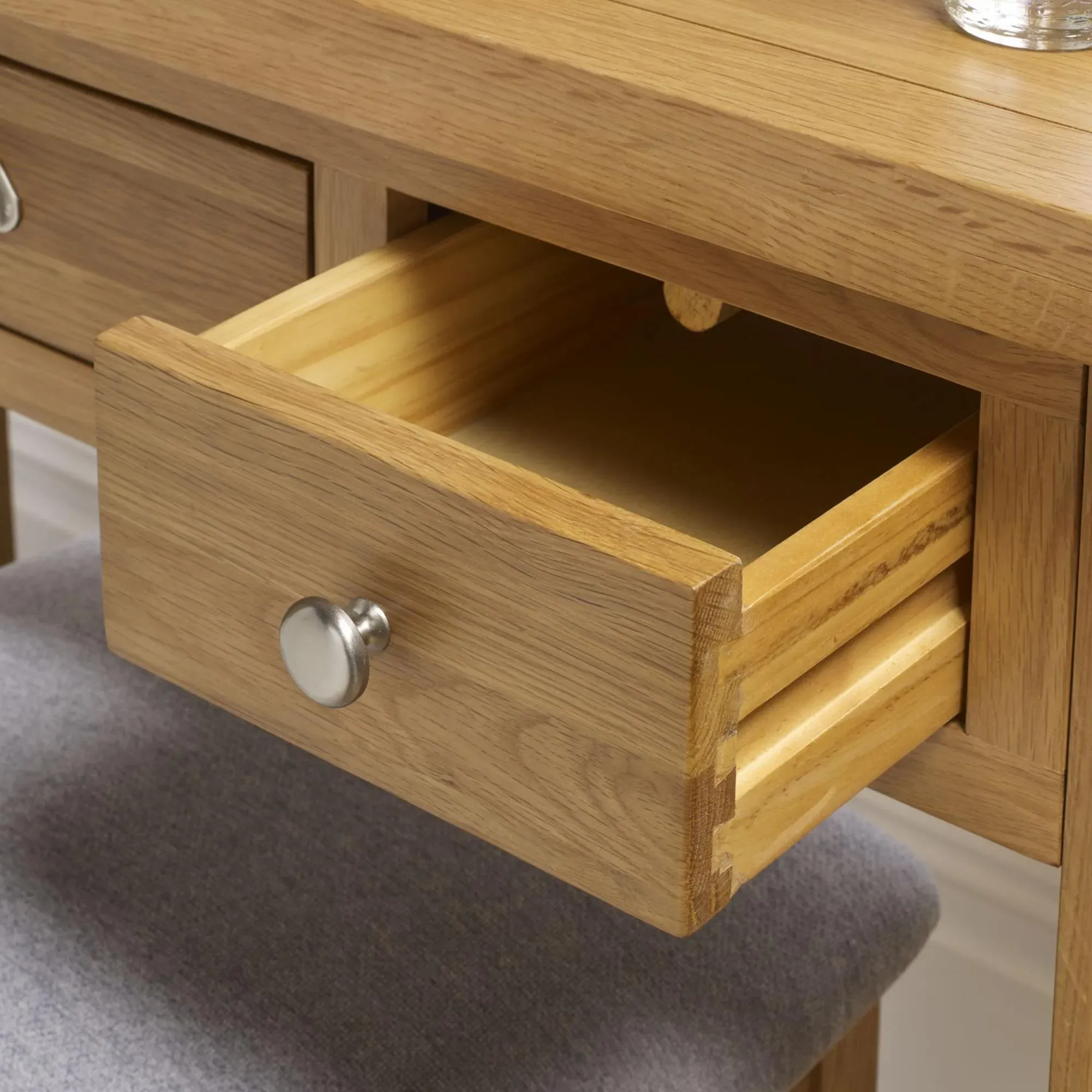 Woburn 3 Drawer Dressing Table - Rustic, Oak