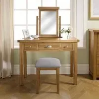 Woburn 3 Drawer Dressing Table - Rustic, Oak