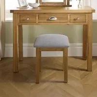 Woburn Padded Dressing Stool - Rustic, Oak