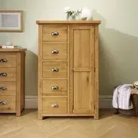 Woburn Short Wardrobe - Rustic, Oak