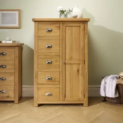 Woburn Short Wardrobe - Rustic, Oak image