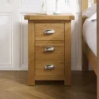 Woburn Tall Bedside Cabinet - Rustic, Oak
