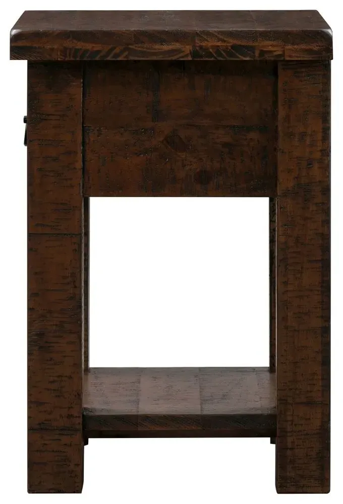 1 Drawer Lamp Table - Dark Pine