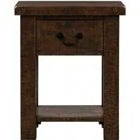 1 Drawer Lamp Table - Dark Pine