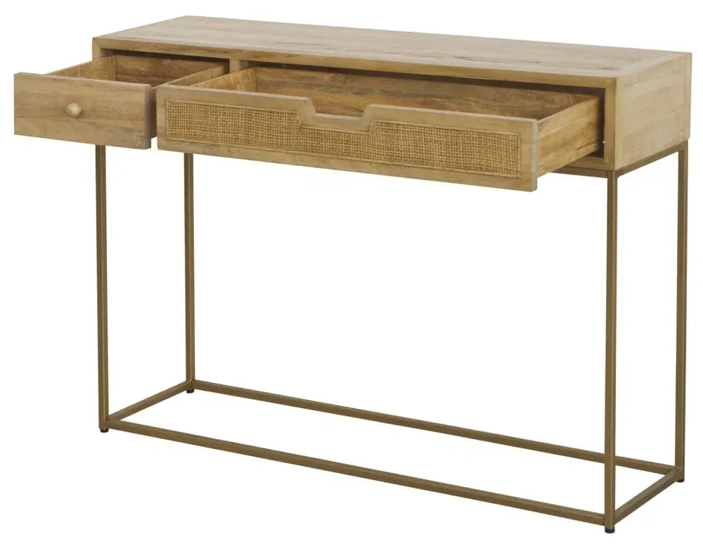 2 Drawer Console Table - Natural, Rattan
