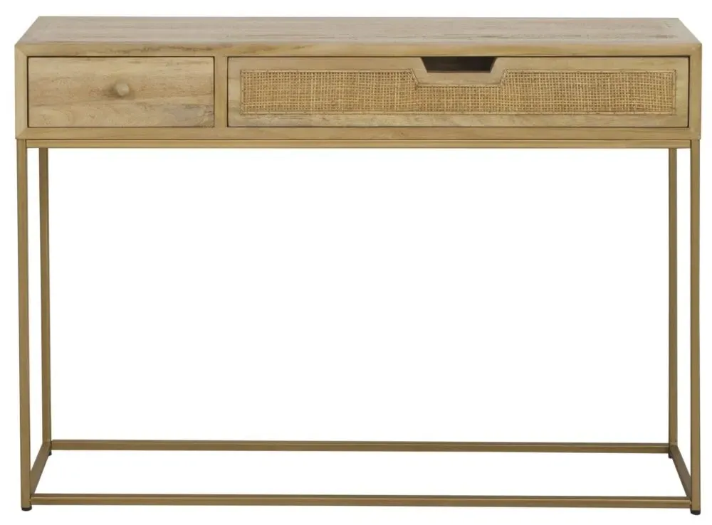 2 Drawer Console Table - Natural, Rattan