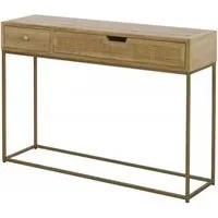 2 Drawer Console Table - Natural, Rattan