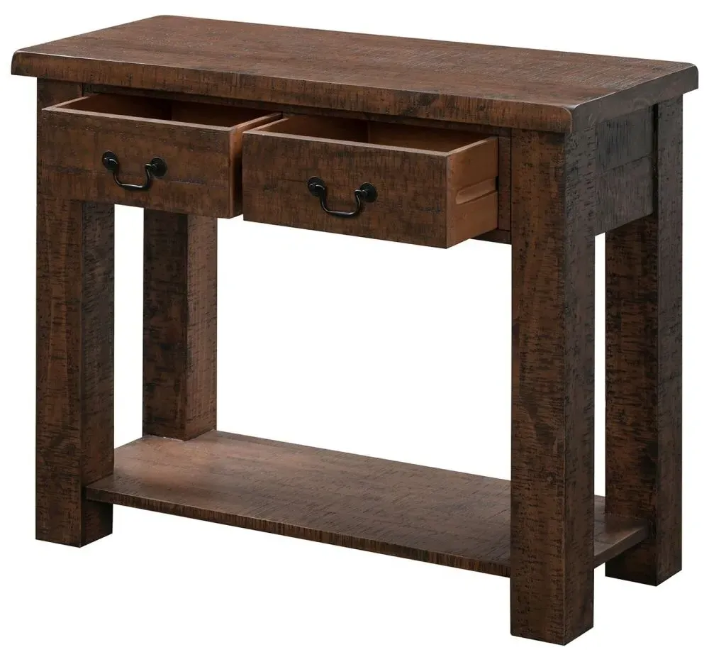2 Drawer Console Table - Reclaimed Pine
