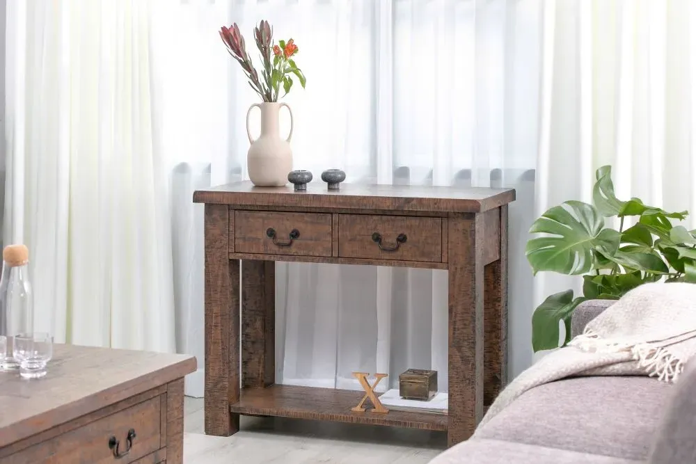 2 Drawer Console Table - Reclaimed Pine