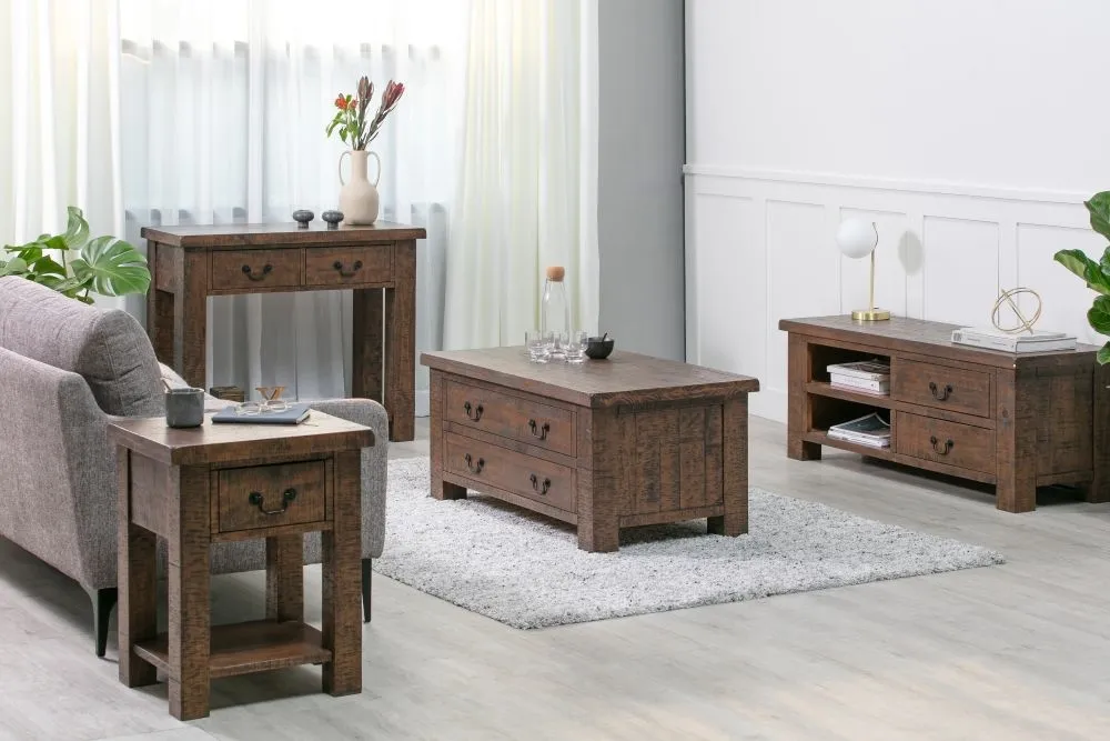 2 Drawer Console Table - Reclaimed Pine
