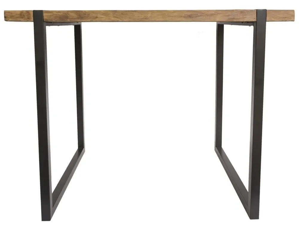 2-Seater Dining Table - Black, Reclaimed Teak
