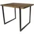 2-Seater Dining Table - Black, Reclaimed Teak
