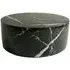 Allentown Round Coffee Table - Black, Marble Look