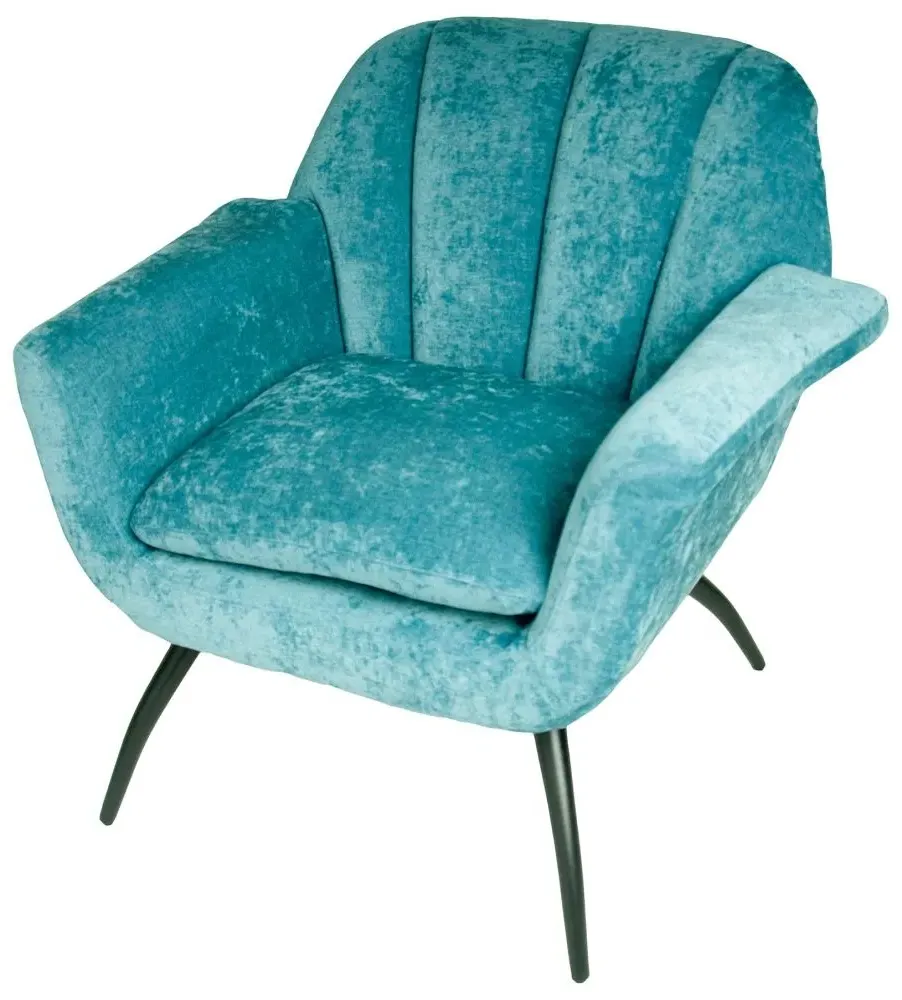 Amalfi Accent Chair - Blue, Chenille
