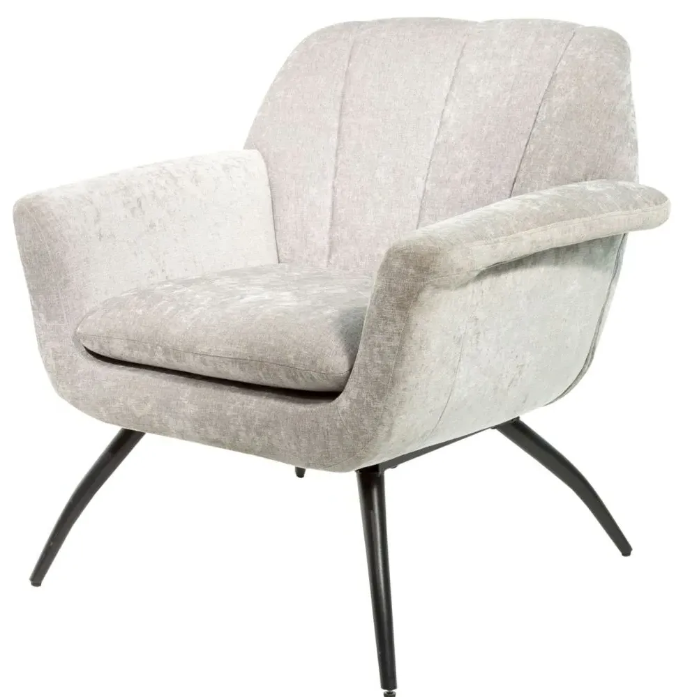 Amalfi Accent Chair - Grey, Chenille