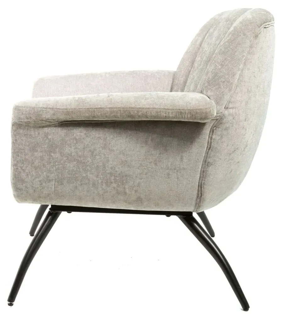 Amalfi Accent Chair - Grey, Chenille