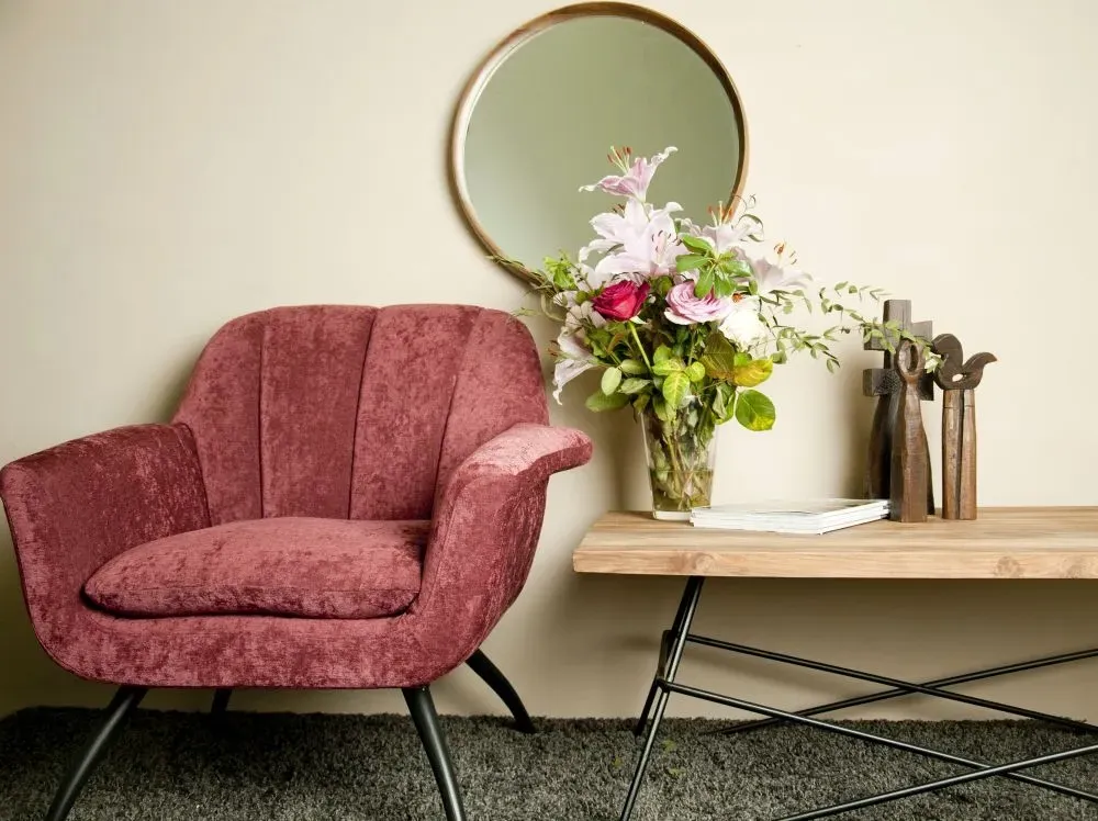 Amalfi Accent Chair - Pink, Chenille