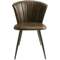 Amalfi Dining Chair Set of 2 - Chestnut, Vintage Leather