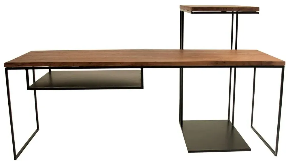 Bastia Slim Coffee Table with Lamp - Teak Wood