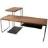 Bastia Slim Coffee Table with Lamp - Teak Wood