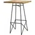 Belfort Bar Table - Black, Teak Wood